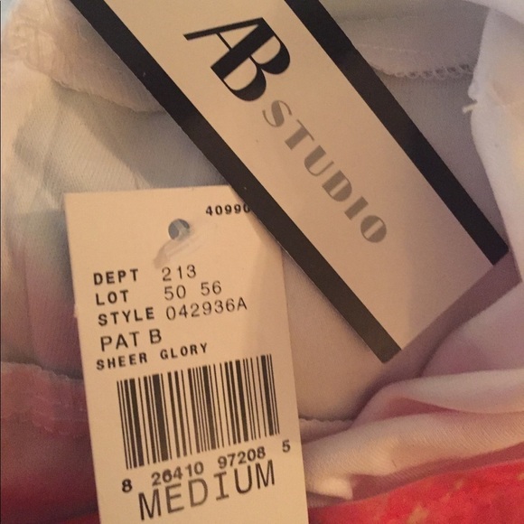 AB Studio Sheer‎ Flower Tank Top - Picture 5 of 5